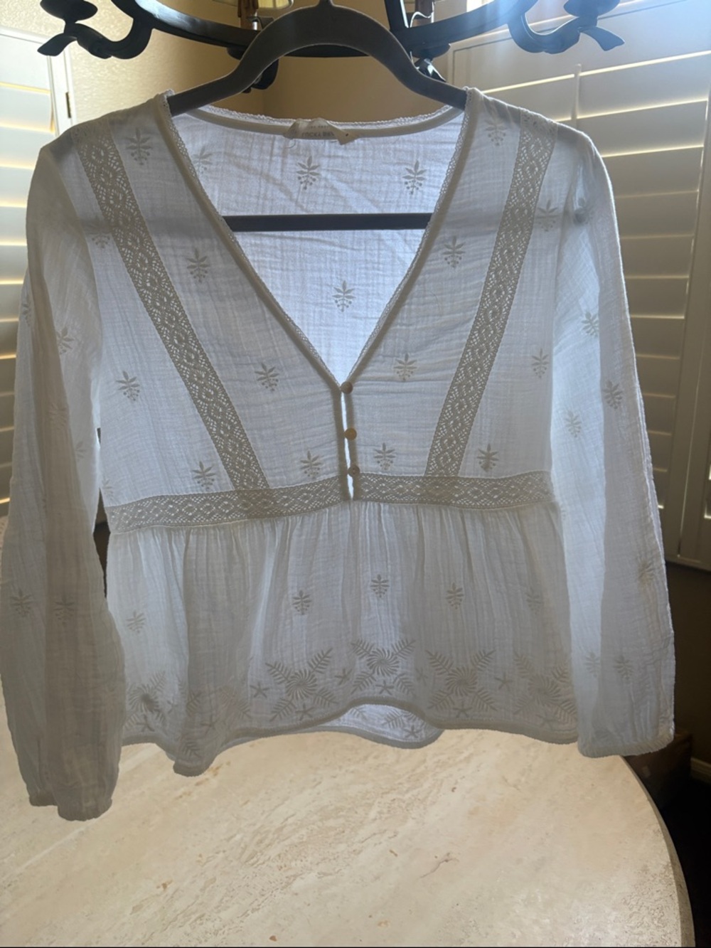 LUCKY BRAND WHITE BLOUSE